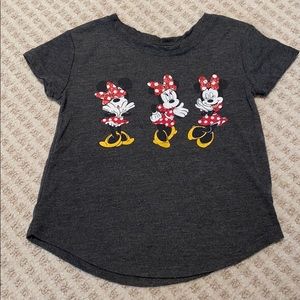 LIKE NEW DARK GRAY MINNIE MOUSE T-SHIRT